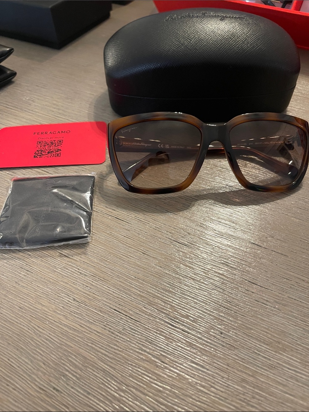 Salvatore Ferragamo Men’s Tortoiseshell Sunglasses - Brown Lenses